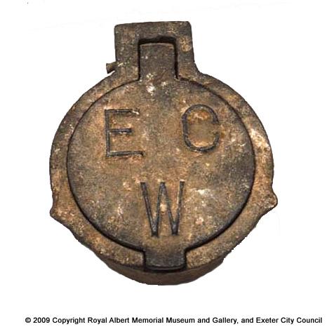 An Exeter City Water stop–cock cover