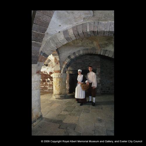The groin–vaulted cellar room at St Nicholas Priory
