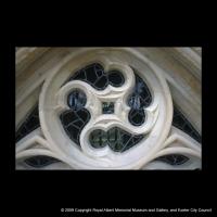 Decorated window tracery at Exeter Cathedral