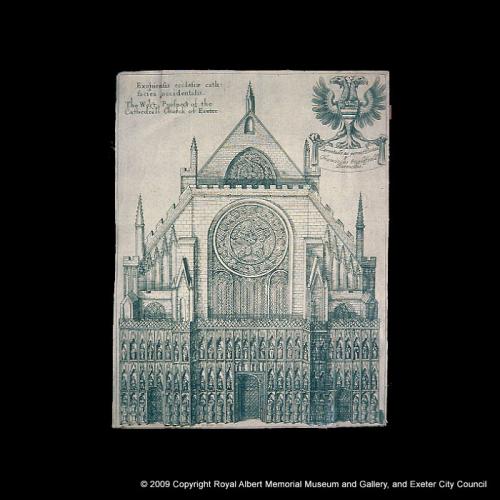 Daniel King’s view of the West Front at Exeter Cathedral