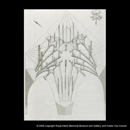 Measured drawing of the north tower vault
