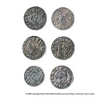Pennies of Aethelred II struck at Exeter
