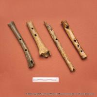 A series of bone whistles