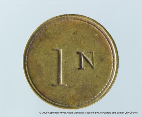 Post Office refreshments token (reverse)