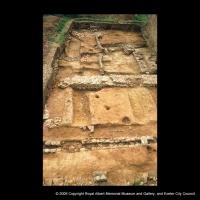 View of the kitchens at Polsloe Priory under excavation