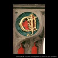 The initials of John Coombe from the Chantry fireplace