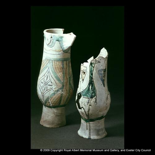 Two Saintonge polychrome jugs