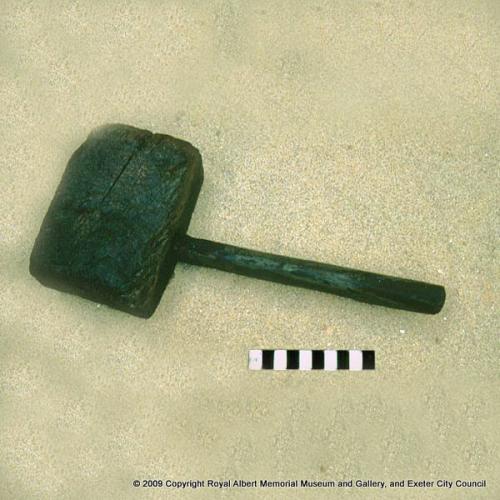 A wooden mallet
