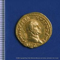 An aureus of Vespasian (obverse)