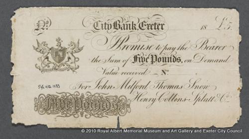 A bank note test piece (front)