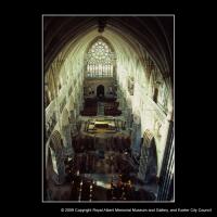 Exeter Cathedral nave from the high vaults