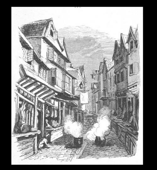 Butchers Row in the 1830s