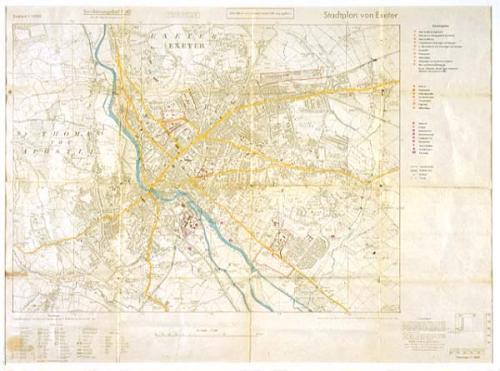 German map of Exeter