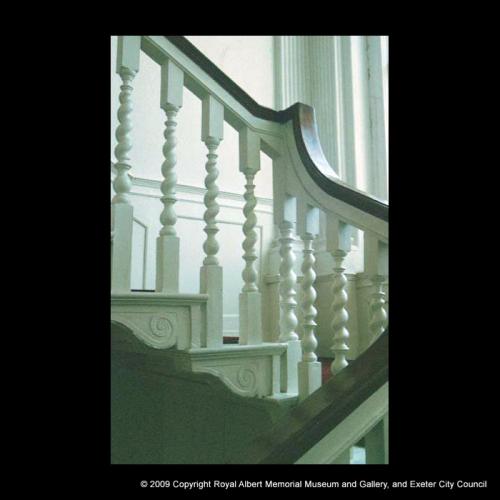 A detail of the staircase at Belair