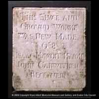 Foundation stone for sluice