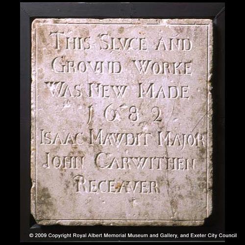 Foundation stone for sluice