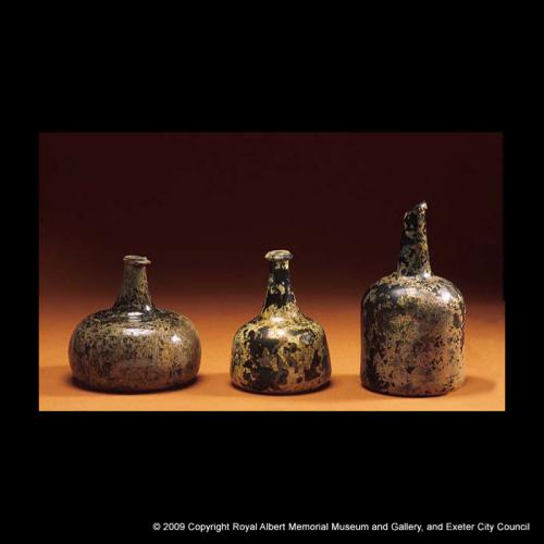English glass bottles