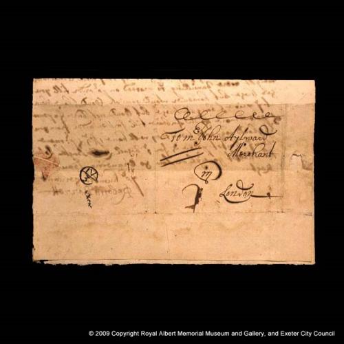 Letter of 1700 with Exeter postmark