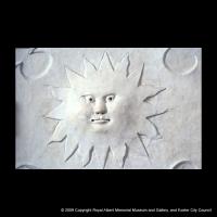 Great Moor Farm, Sowton: overmantel depicting the sun
