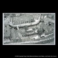 Reconstruction view of Cricklepit Mill in the 1750s