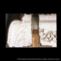 A section through the cornice