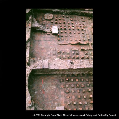 View of the hypocaust system in the bath–house