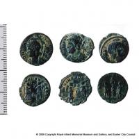 The hoard of coins found in St Thomas