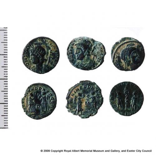 The hoard of coins found in St Thomas