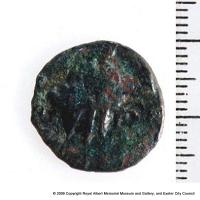 A Roman coin from Danes Castle (obverse)