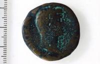 A Roman coin found near Ladysmith Road (obverse)