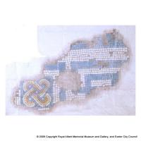 Drawing of a mosaic fragment from Catherine Street