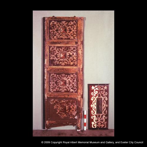 Painted panelling from 71 High Street