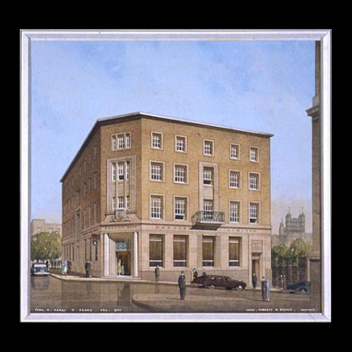 Architect’s drawing for the Martin’s Bank
