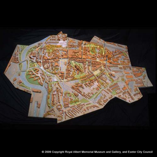 Architect’s model of the city centre in the 1970s