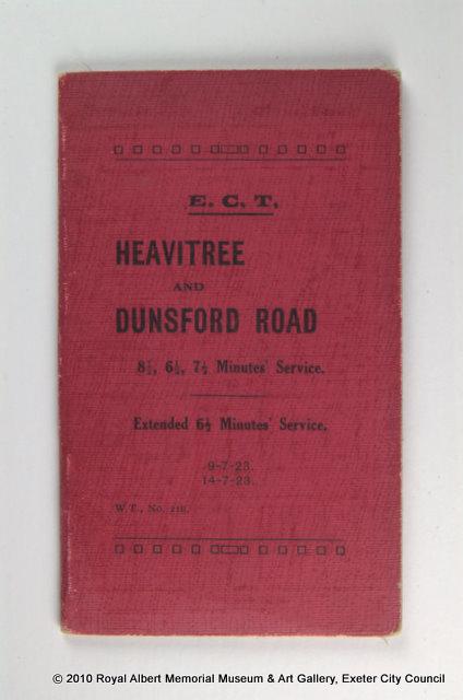 Tram timetable