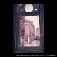 Gandy Street from a window of the museum