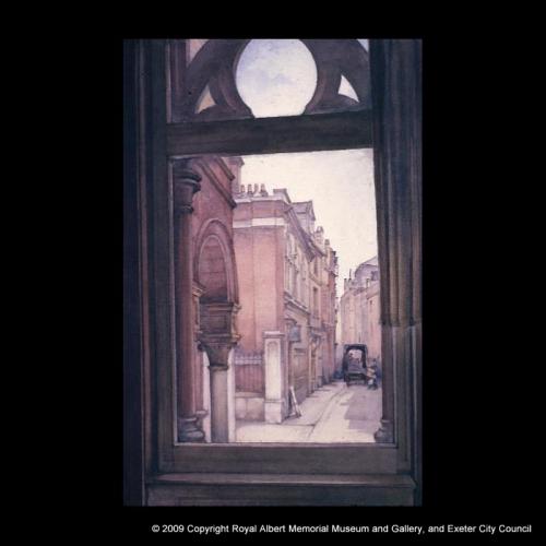 Gandy Street from a window of the museum