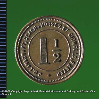 A token of the Coach and Horses Inn (reverse)