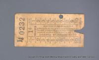 Exeter Corporation Transport tram ticket