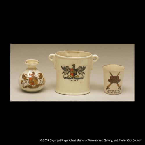 Goss china ware with Exeter symbols