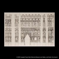 Measured drawing of Exeter Cathedral’s West Front