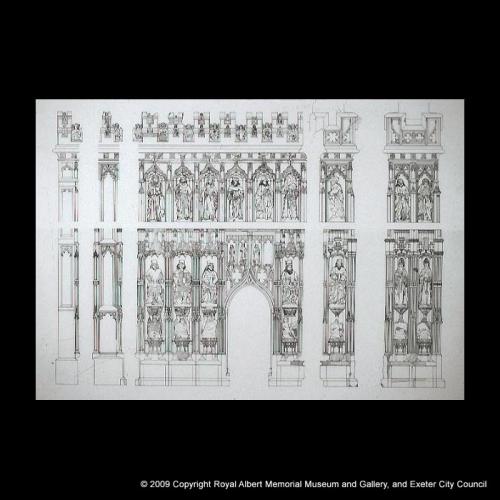 Measured drawing of Exeter Cathedral