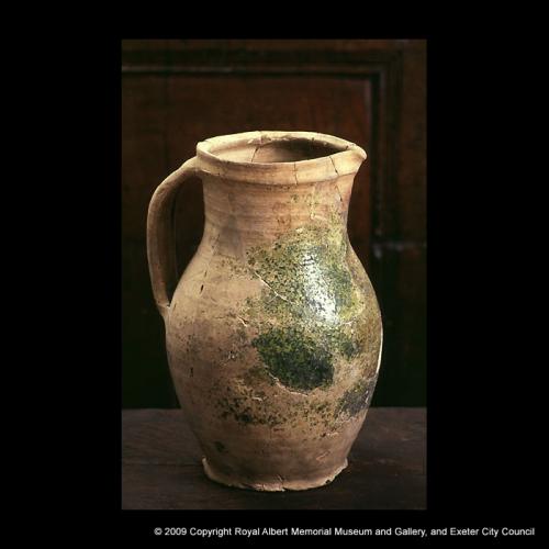 A Saintonge green–glazed jug