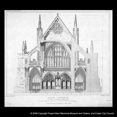 Architectural drawing of the cathedral choir