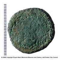 An early Roman coin from Topsham Road (obverse)
