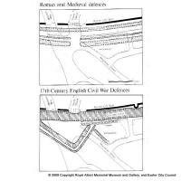 Plans showing defences outside South Gate
