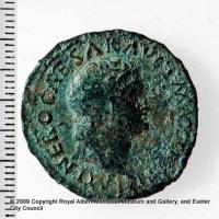 Coin of Nero found in Alphington Road (obverse)