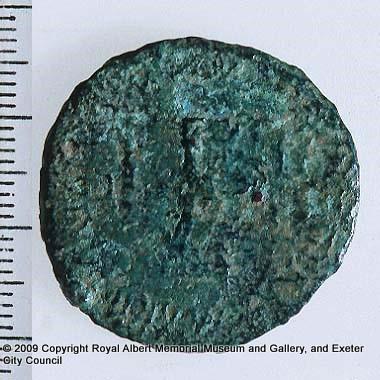 Coin of Nero found in Alphington Road (reverse)