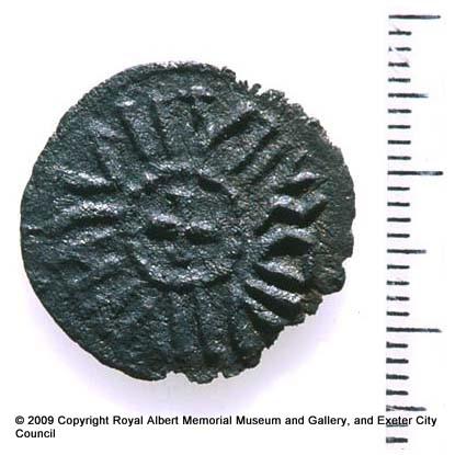 A Middle Saxon coin imported from Frisia (reverse)
