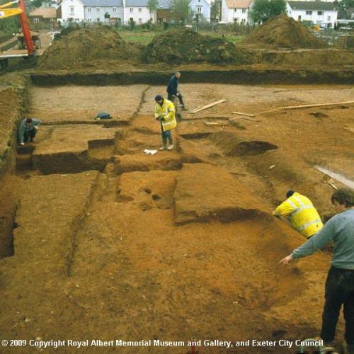 Excavation in progress at the Roman fort at Topsham